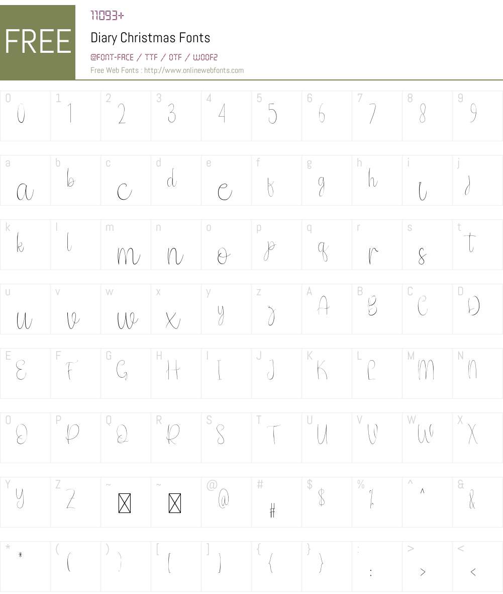 Diary Christmas 1.002;Fontself Maker 3.5.9 Fonts Free Download ...