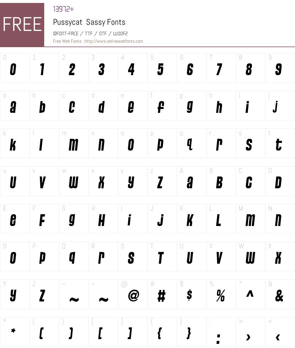 Pussycat Font Screenshots