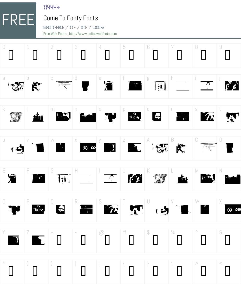 Come To Fonty Font Screenshots