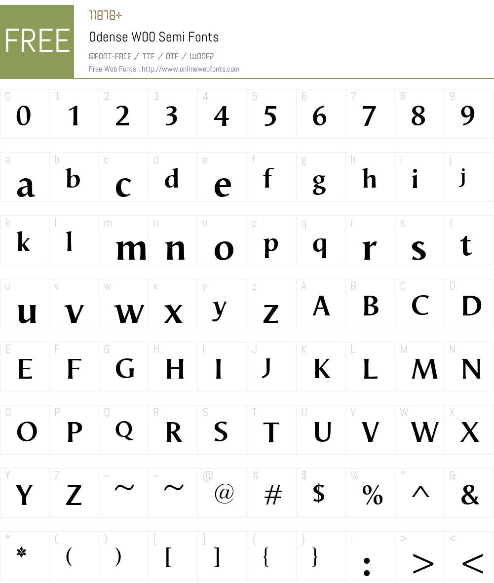 OdenseW00-Semi Font Screenshots