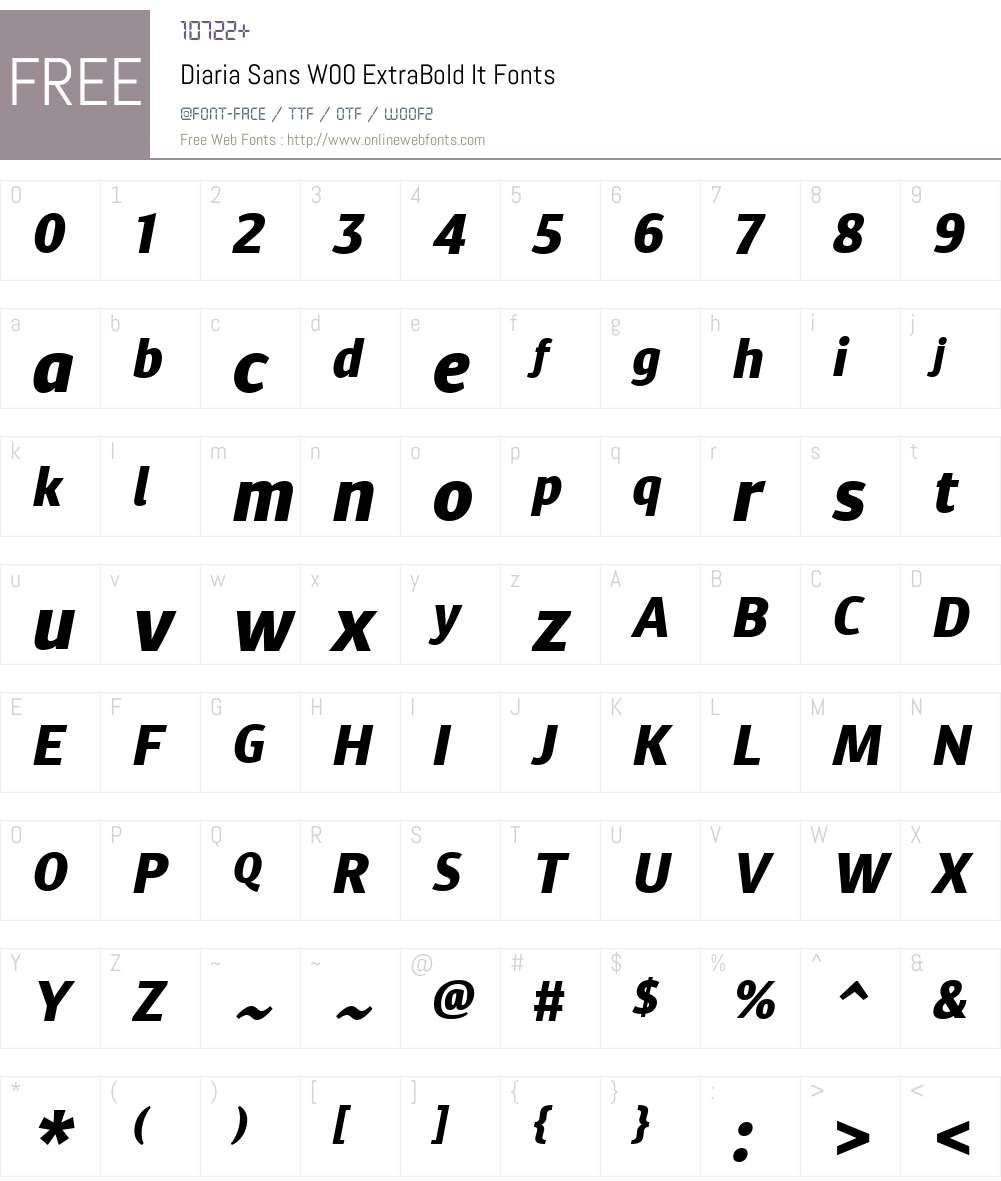 Diaria Sans Pro Font Screenshots