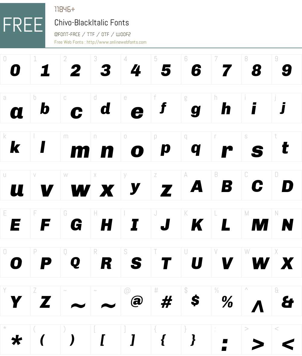 Chivo Font Screenshots
