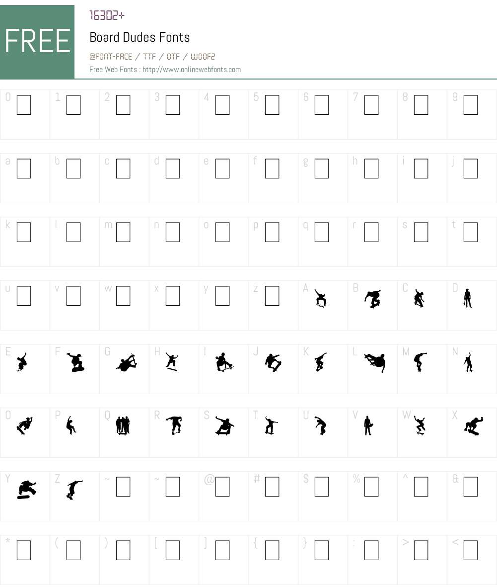 Board Dudes Font Screenshots