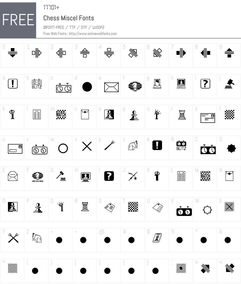 Chess Miscel Font Screenshots