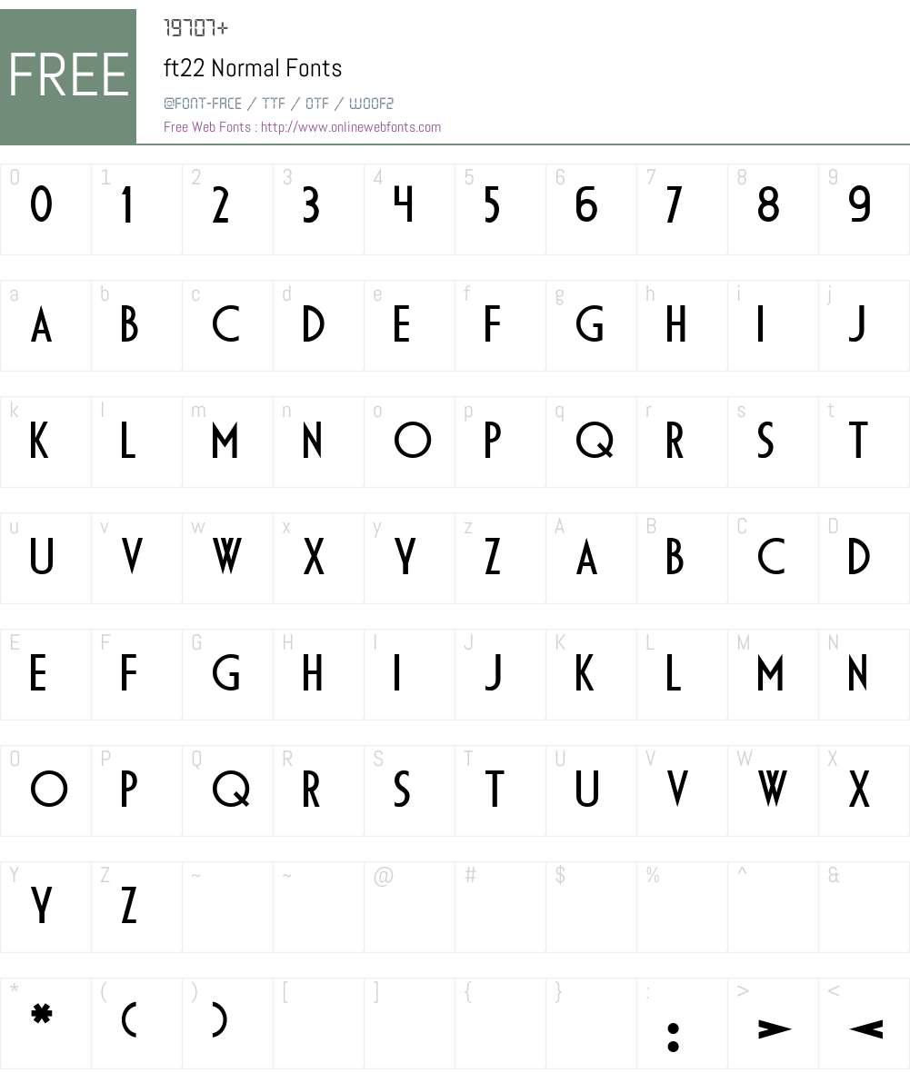 ft22 Font Screenshots