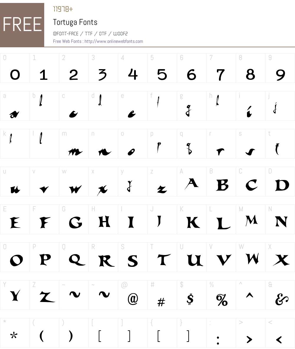 Tortuga Font Screenshots