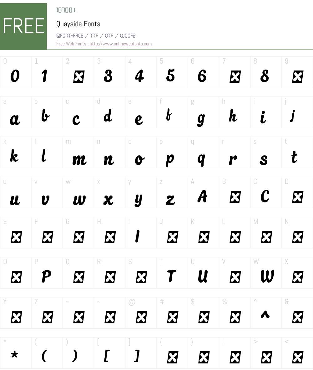 Quayside Font Screenshots