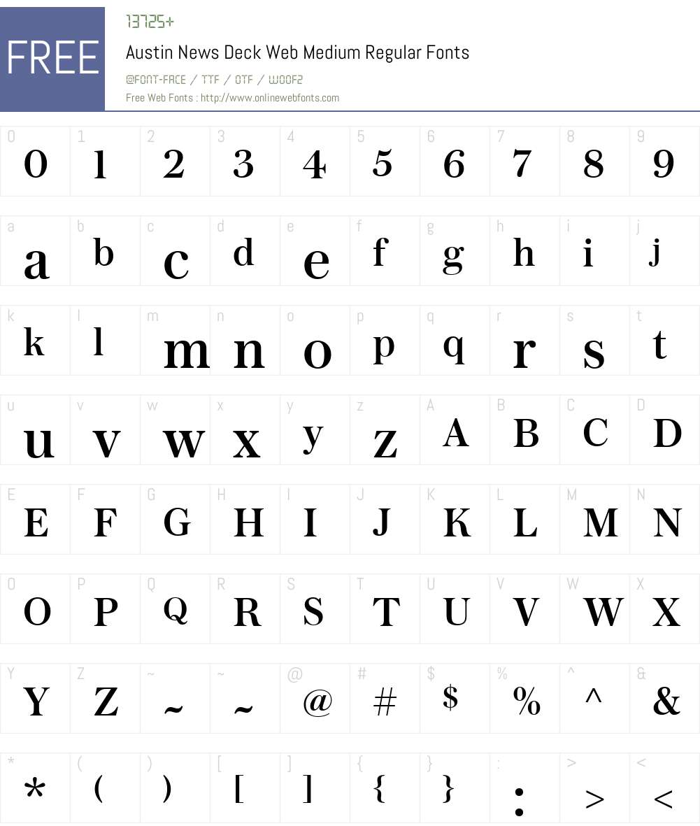 Austin News Deck Web Medium Font Screenshots