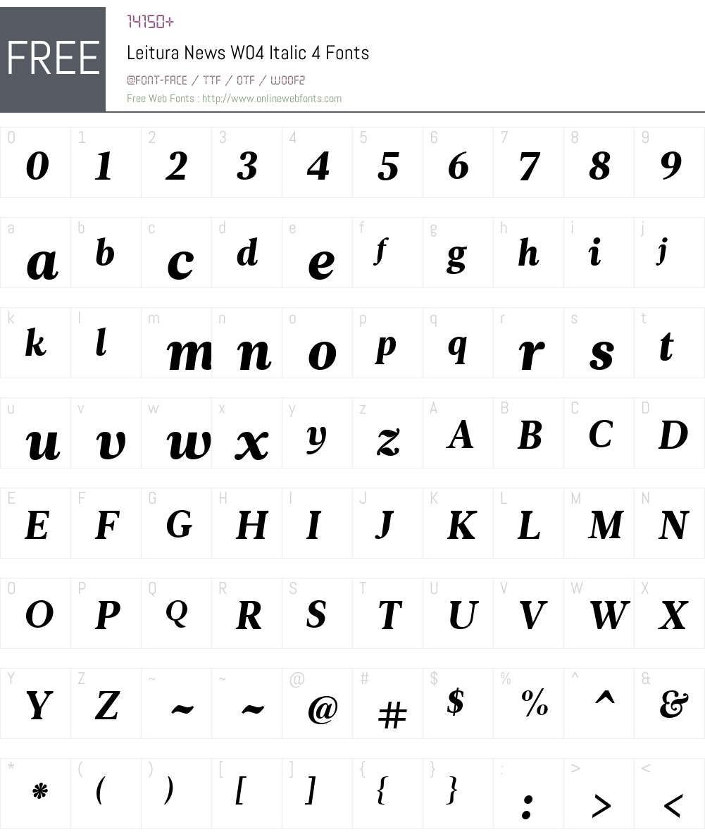 Leitura News Font Screenshots