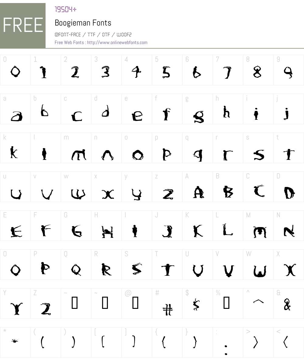 Boogieman Font Screenshots