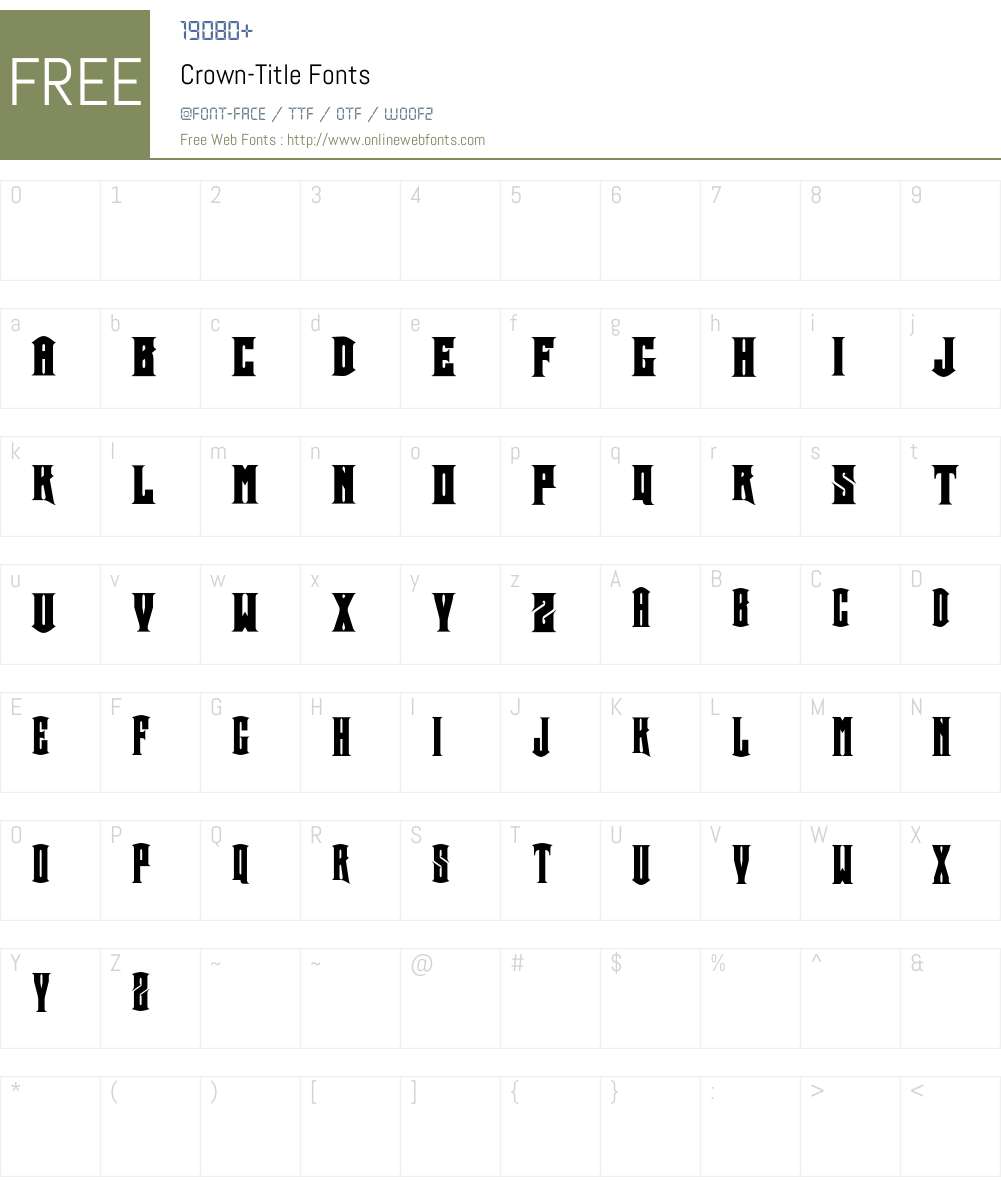Crown Font Screenshots