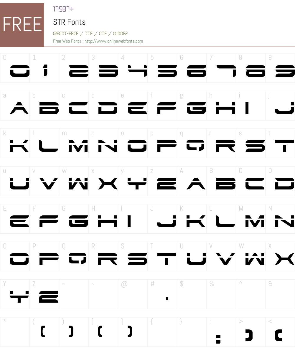 STR 1 Fonts Free Download - OnlineWebFonts.COM