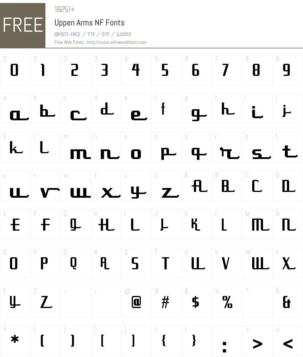 Uppen Arms NF Font Screenshots