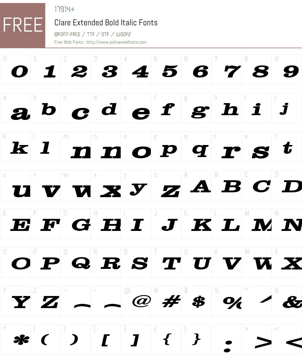Clare Extended Font Screenshots