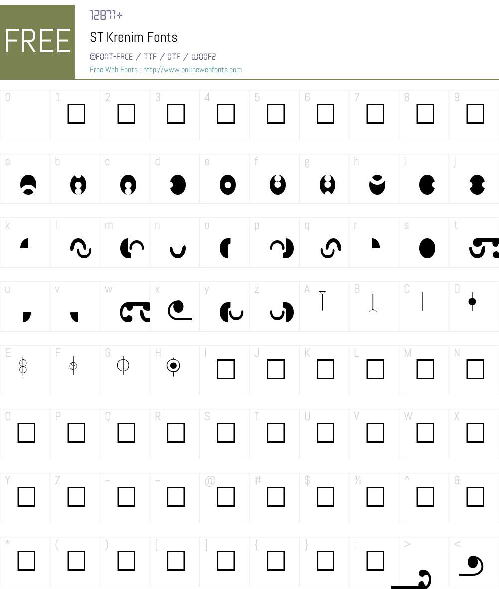 ST Krenim Font Screenshots