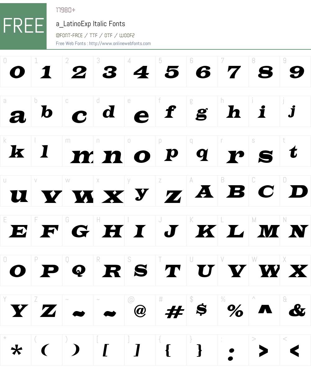 a_LatinoExp Font Screenshots