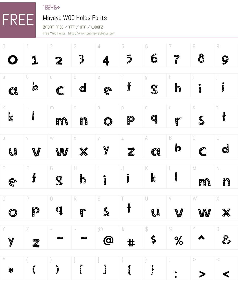 Mayayo Font Screenshots