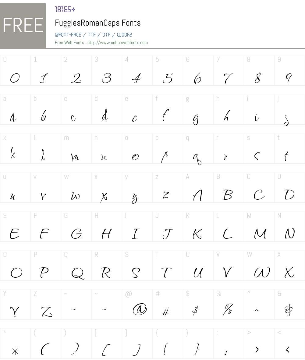 FugglesRomanCaps Font Screenshots