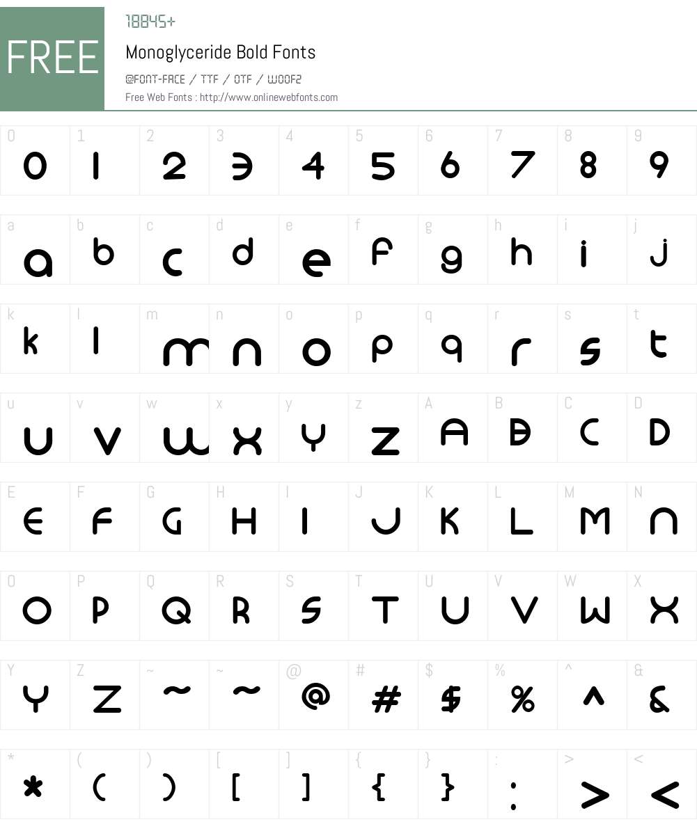 Monoglyceride Font Screenshots