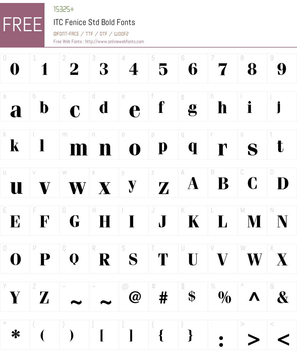 ITC Fenice Std Font Screenshots