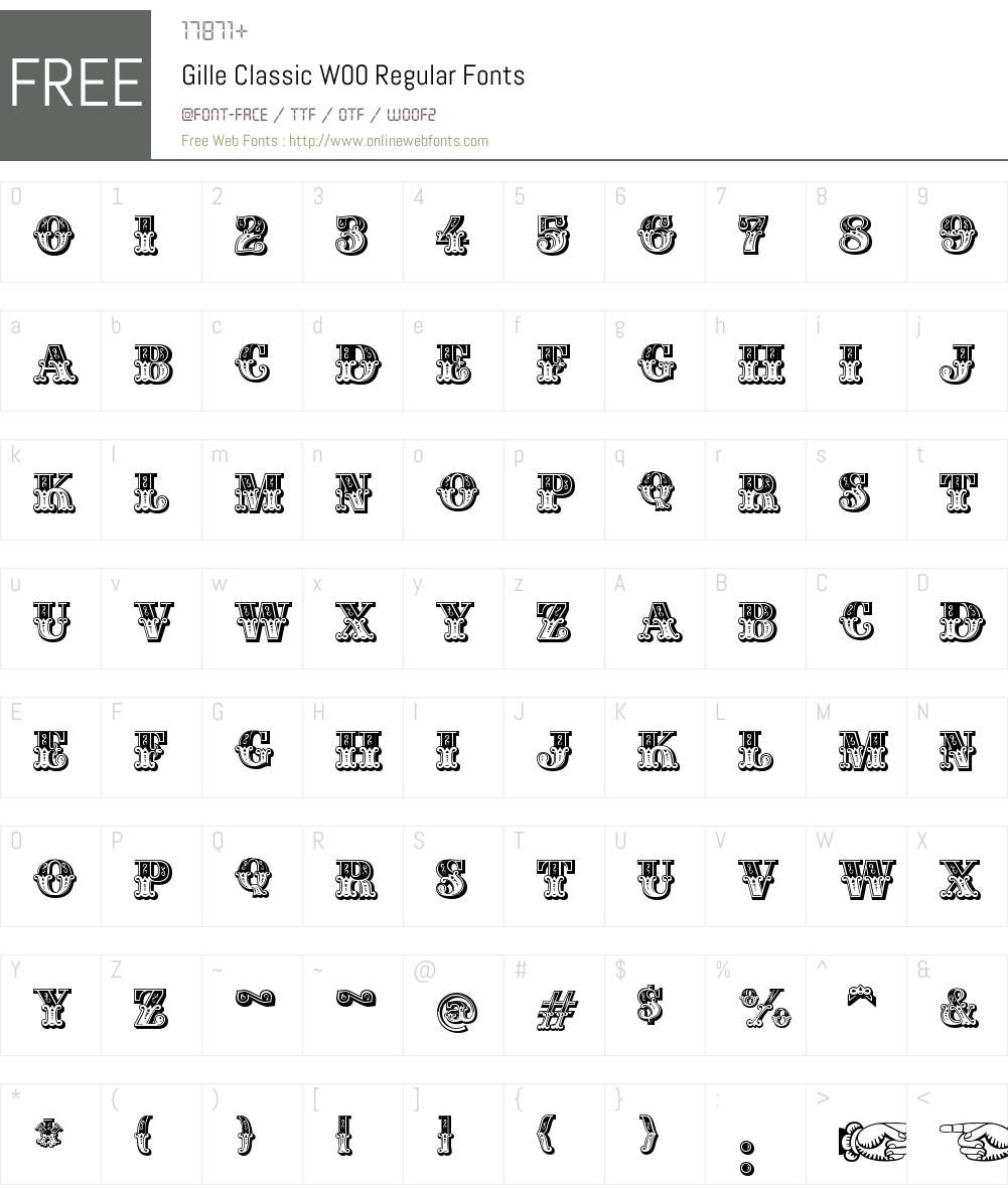 GilleClassicW00-Regular Font Screenshots
