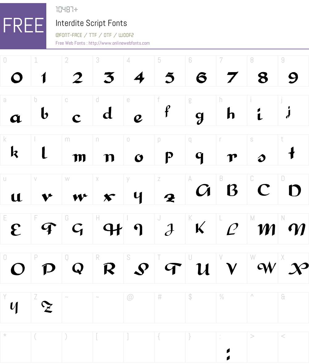 Interdite Script Font Screenshots