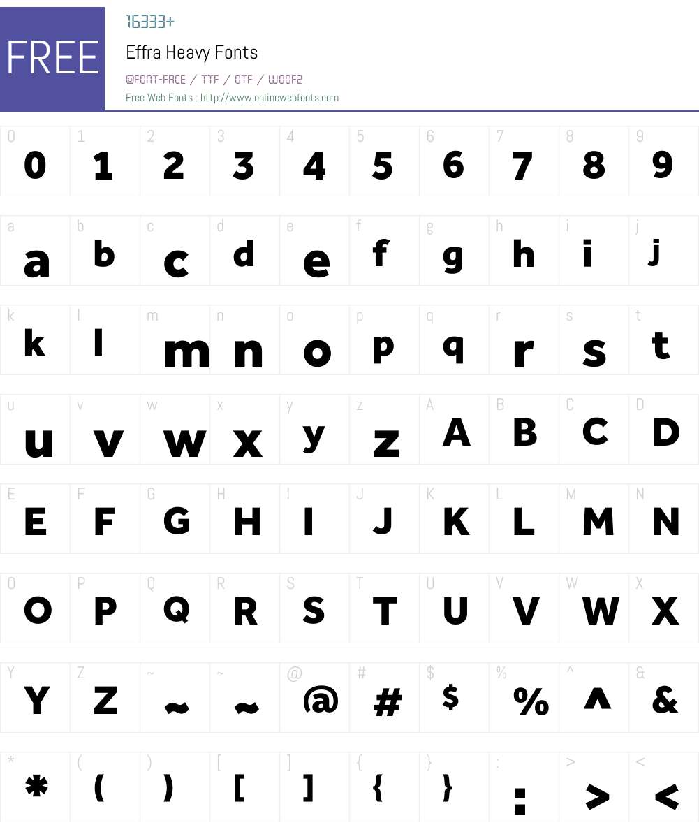 Effra Heavy Font Screenshots