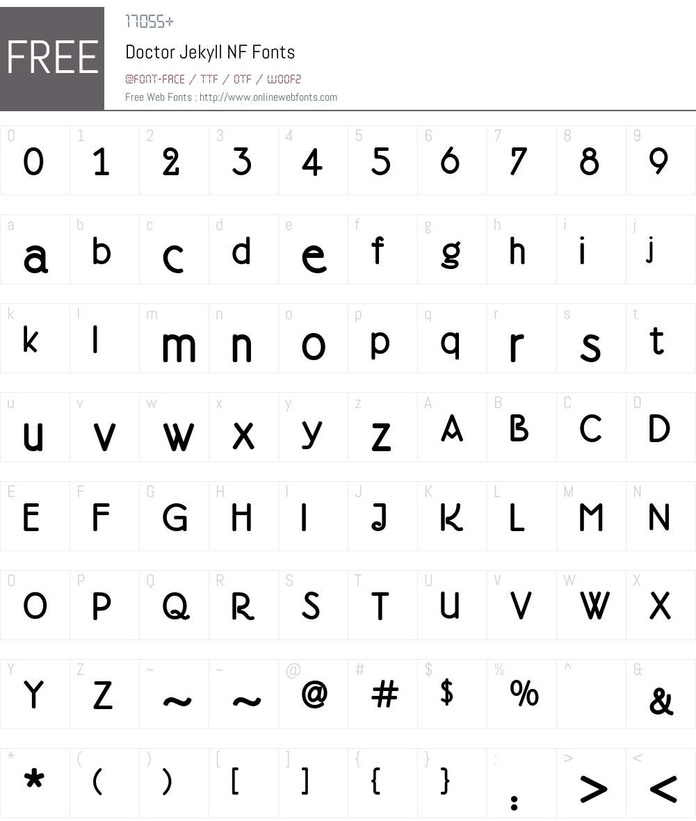 Doctor Jekyll NF Font Screenshots