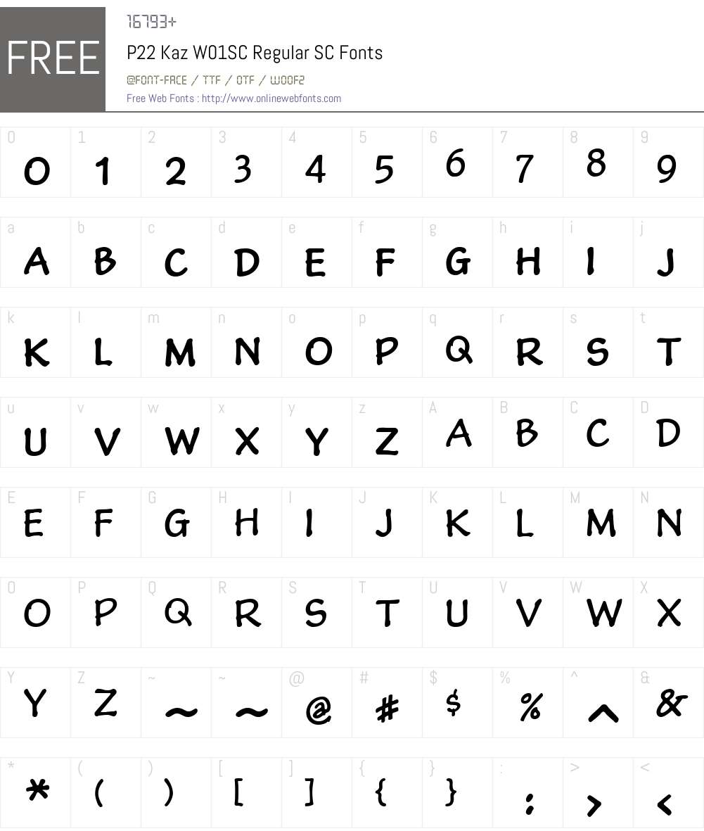 P22KazW01SC-RegularSC Font Screenshots
