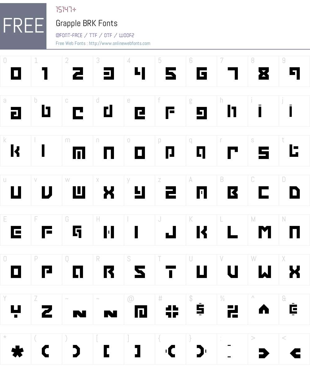 Grapple BRK Font Screenshots