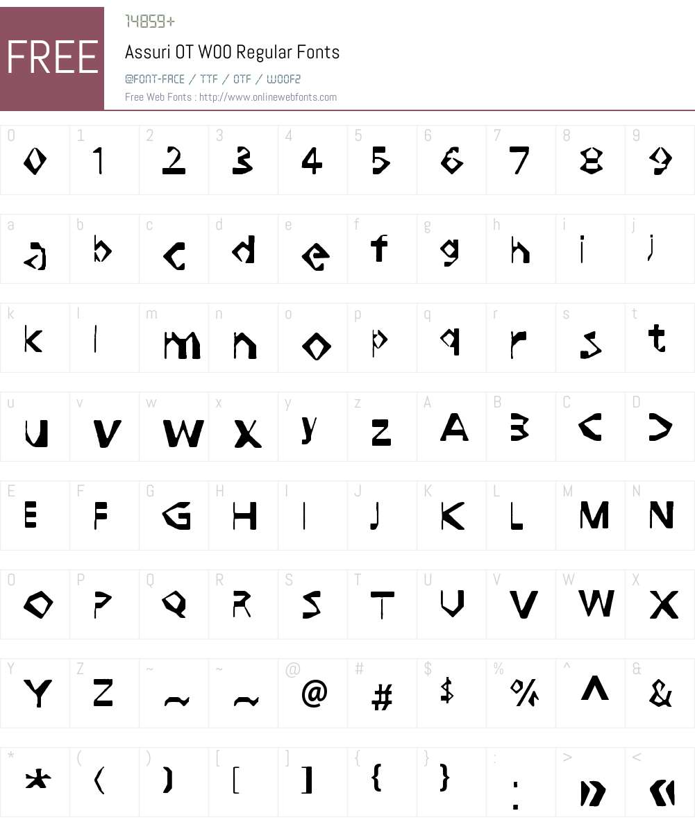 FF Assuri Font Screenshots