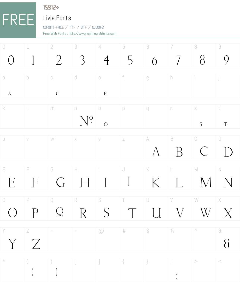Livia Font Screenshots
