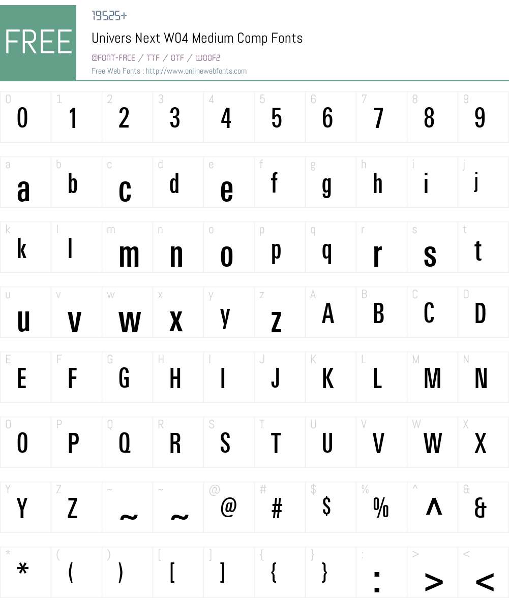 Univers Next Font Screenshots
