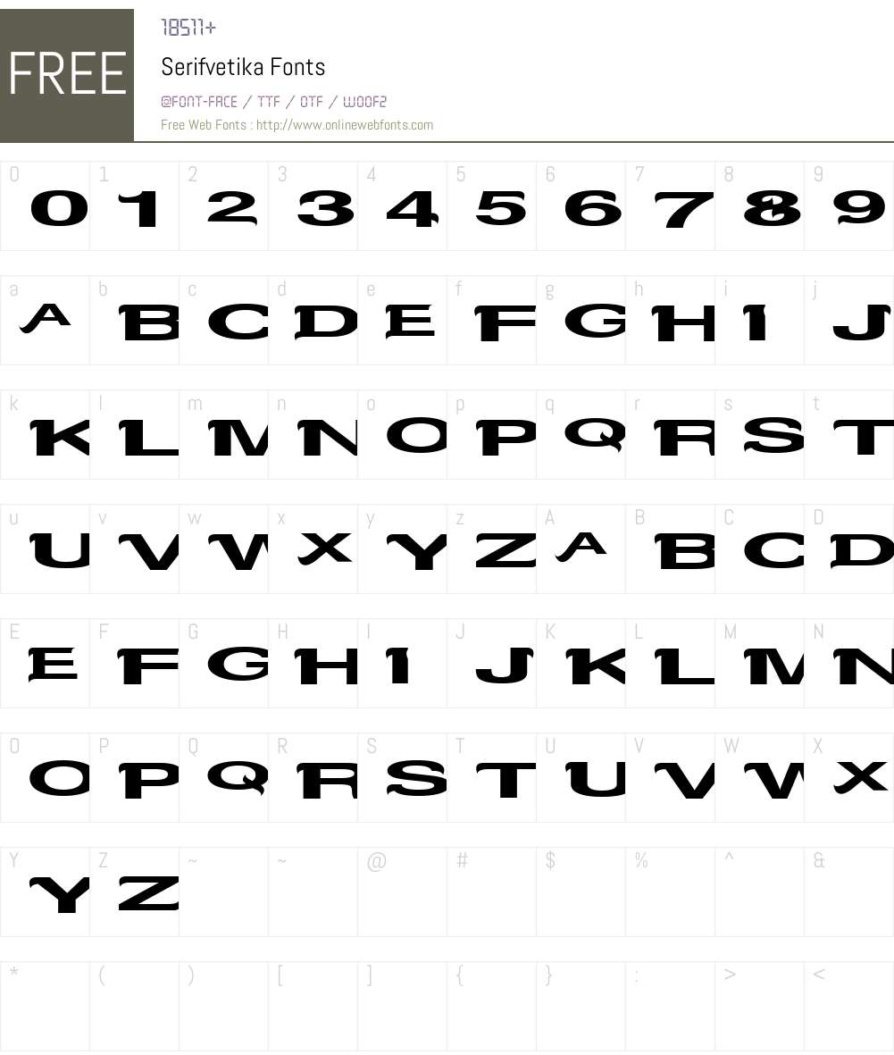 Serifvetika Font Screenshots