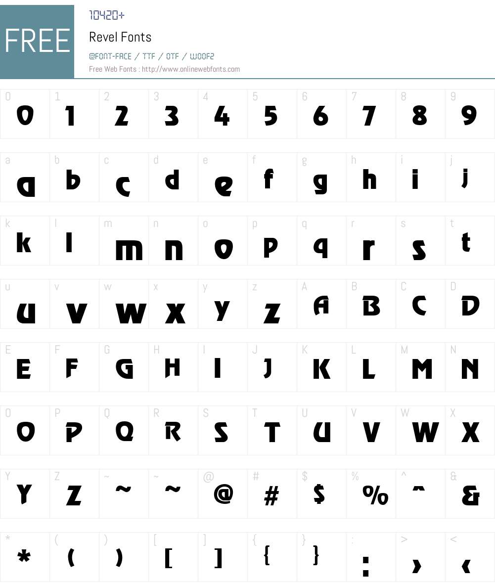 Revel Font Screenshots