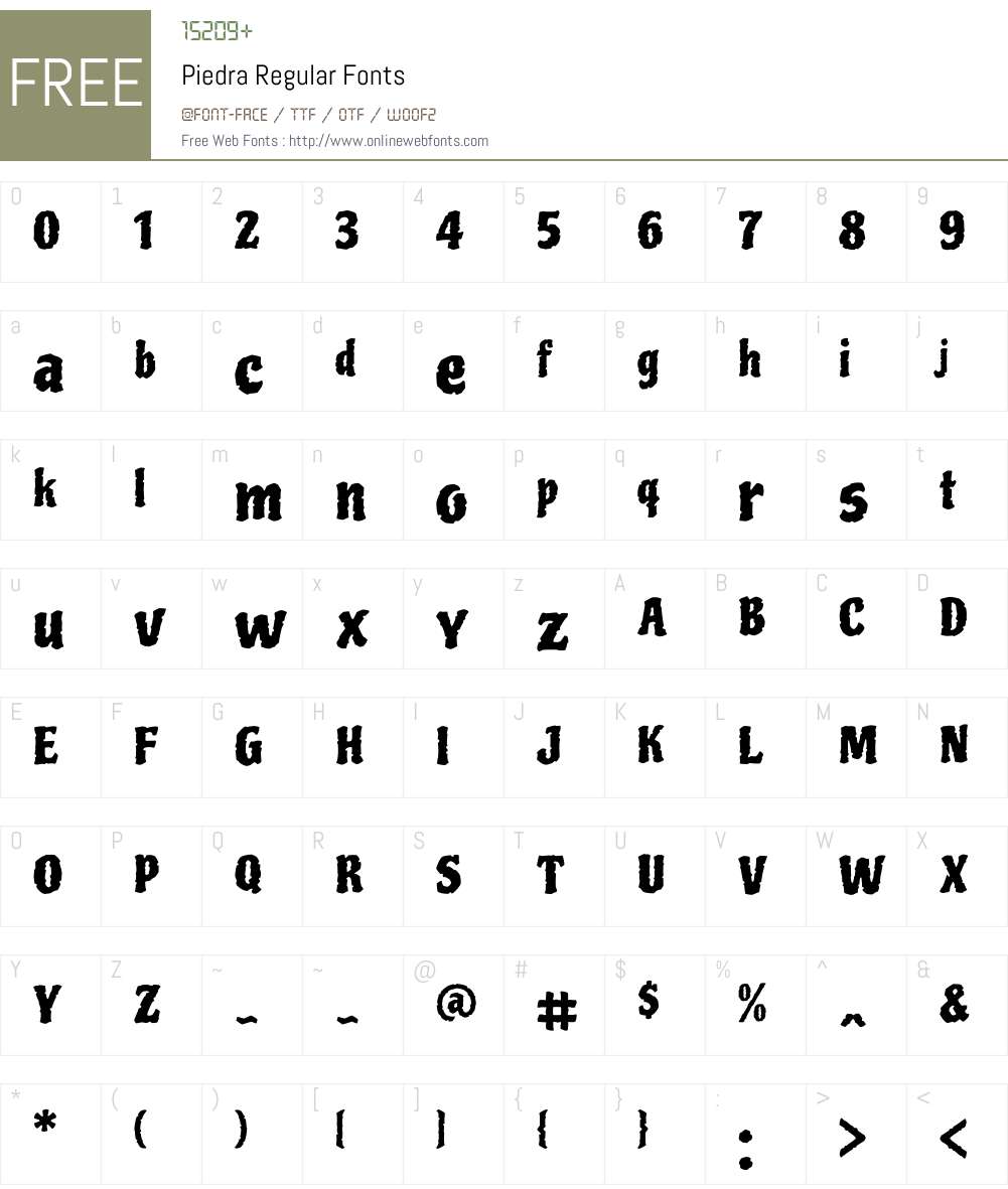 Piedra Font Screenshots