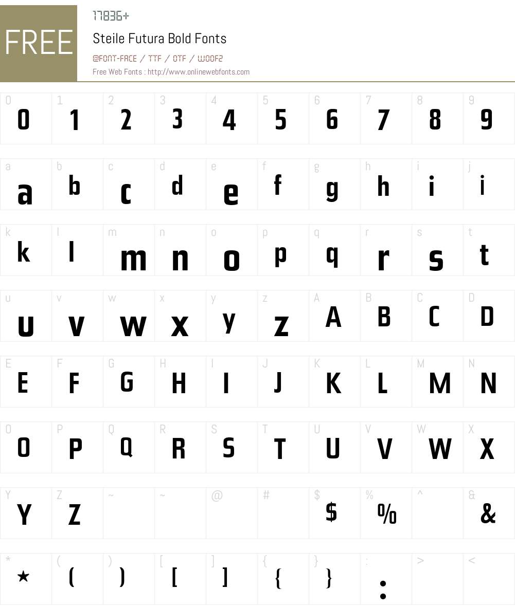 Steile Futura BQ Font Screenshots