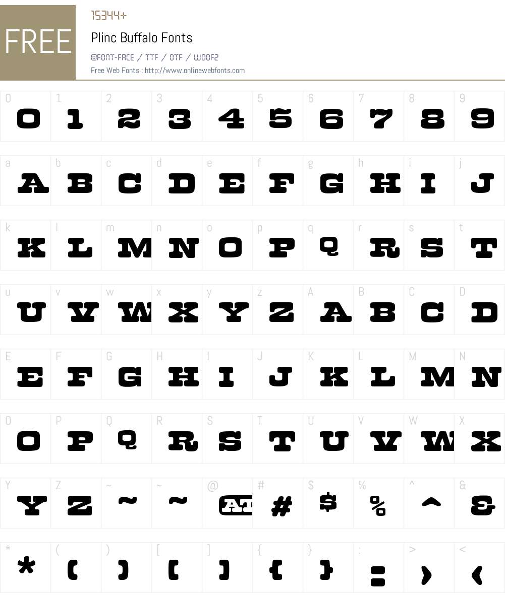 Plinc Buffalo Font Screenshots
