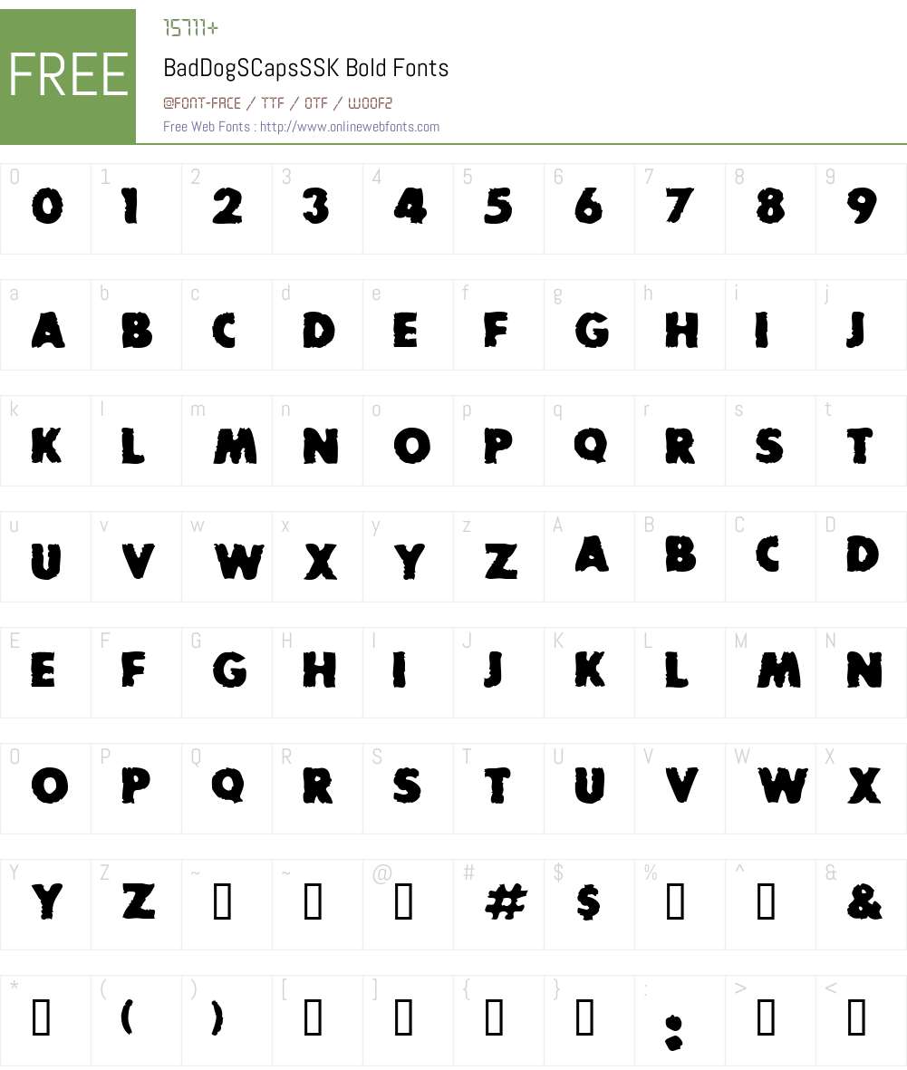 BadDogSCapsSSK Font Screenshots