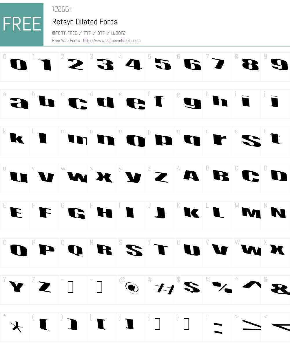 Retsyn Font Screenshots
