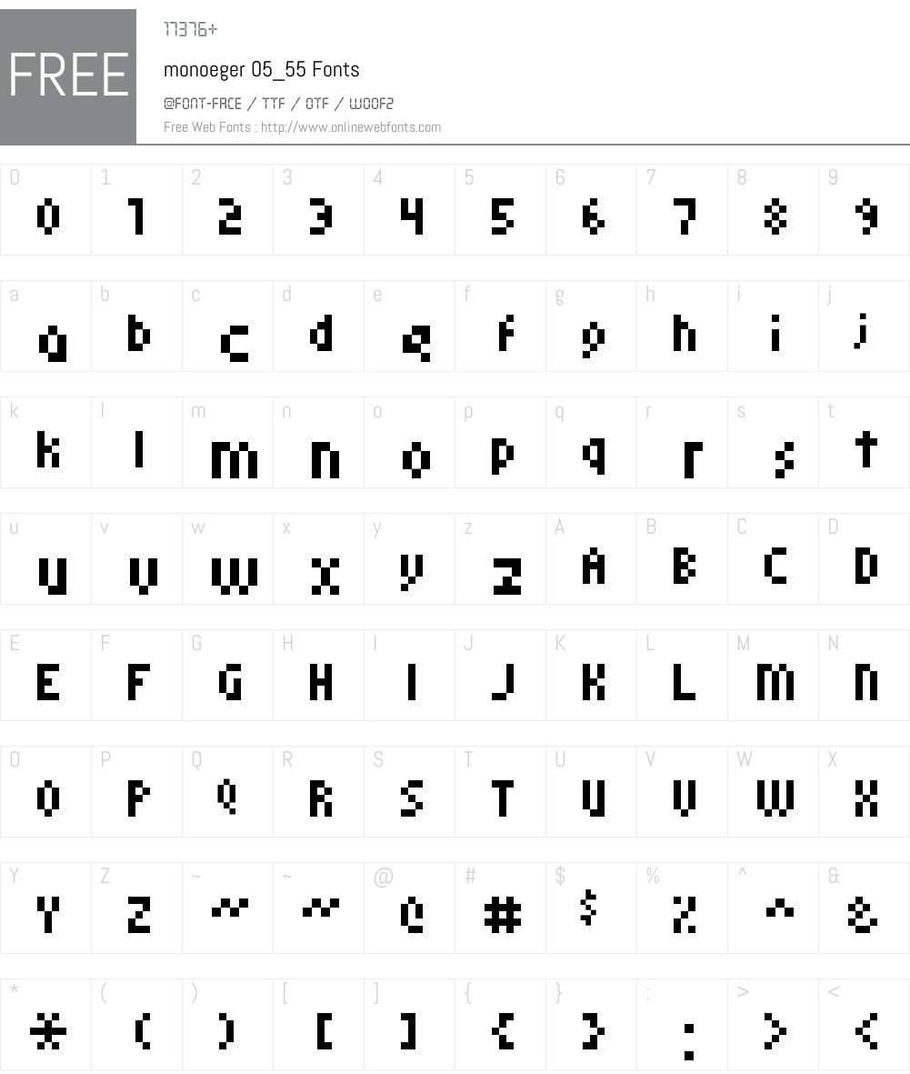 monoeger 05_55 Font Screenshots