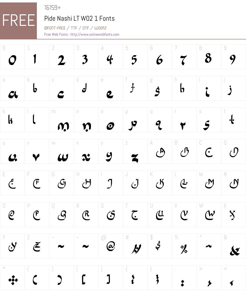 Linotype Pide Nashi Font Screenshots