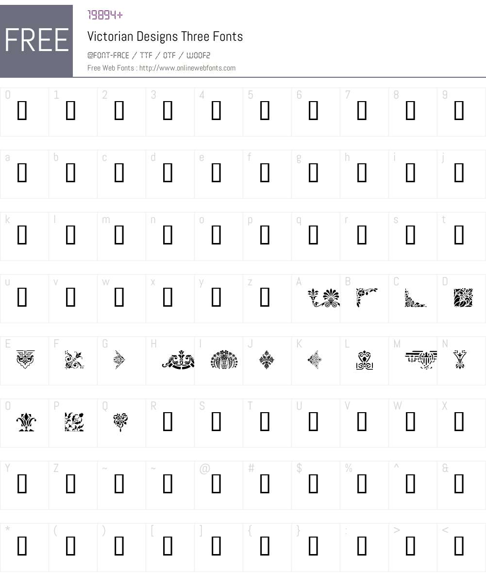 Victorian Designs Three Font Screenshots