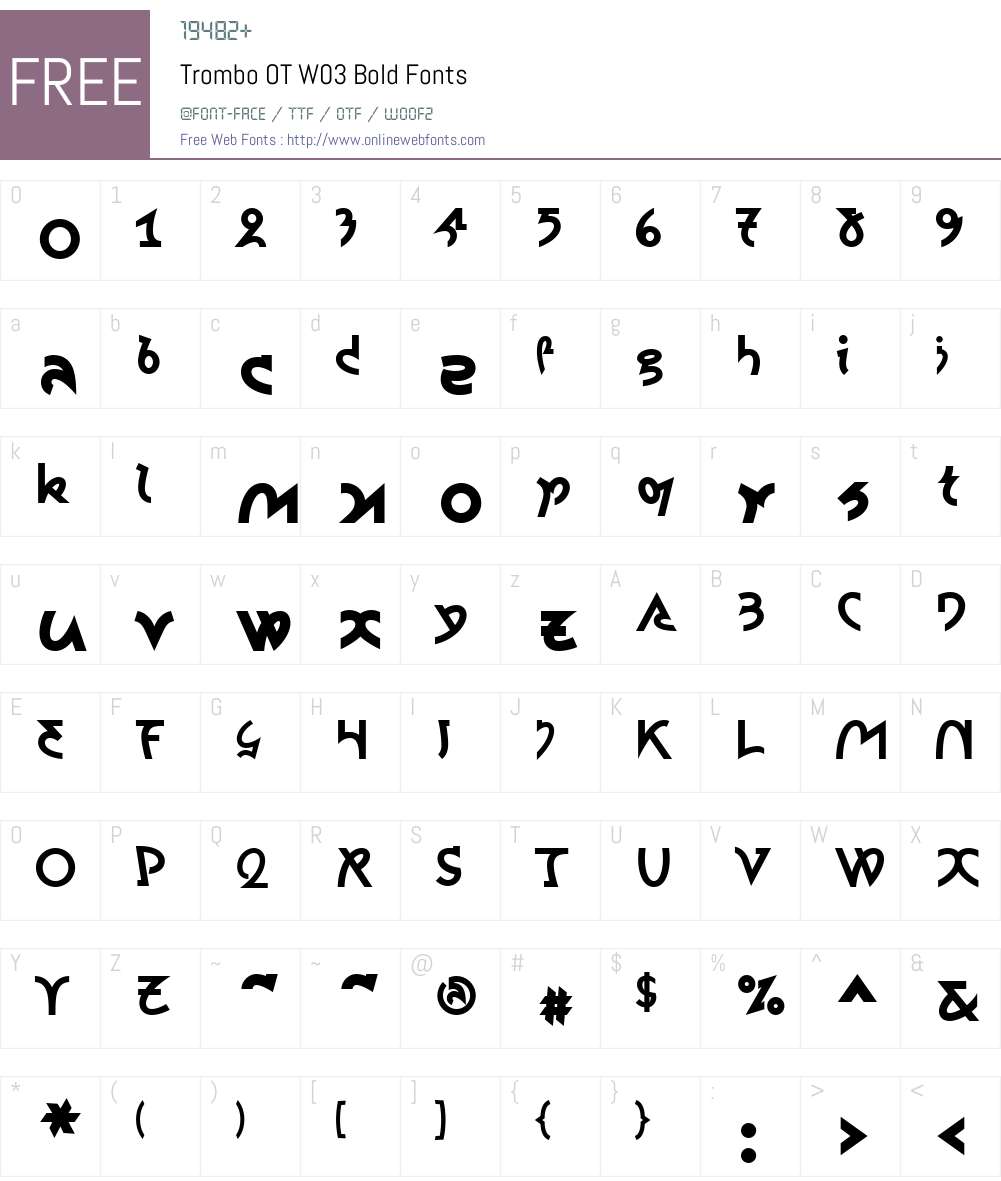 FF Trombo Font Screenshots