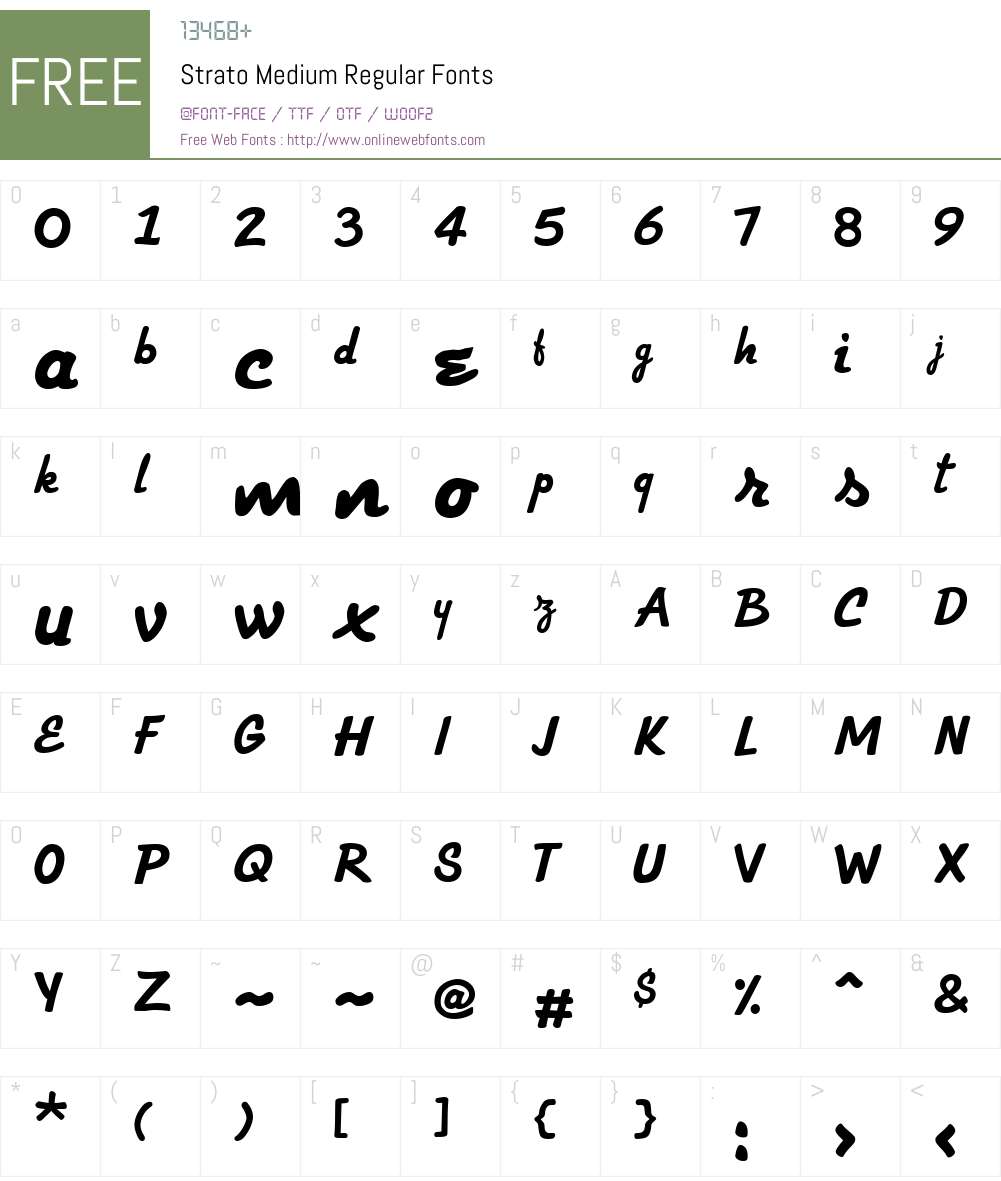 Strato Medium Font Screenshots