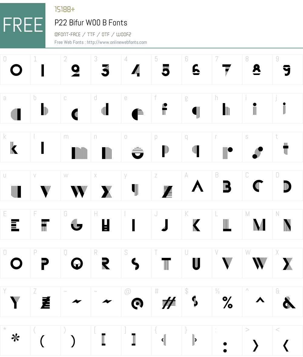P22 Bifur Font Screenshots