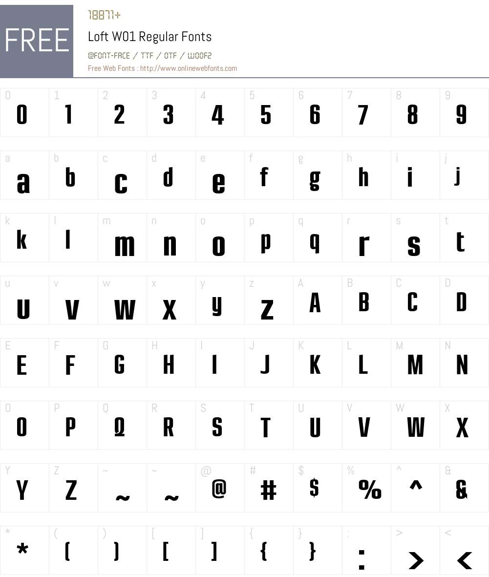LoftW01-Regular Font Screenshots