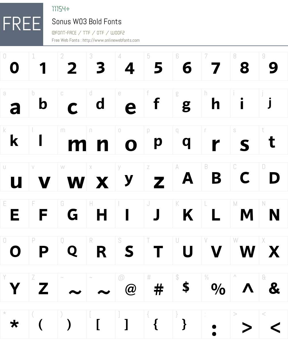 HT Sonus Font Screenshots