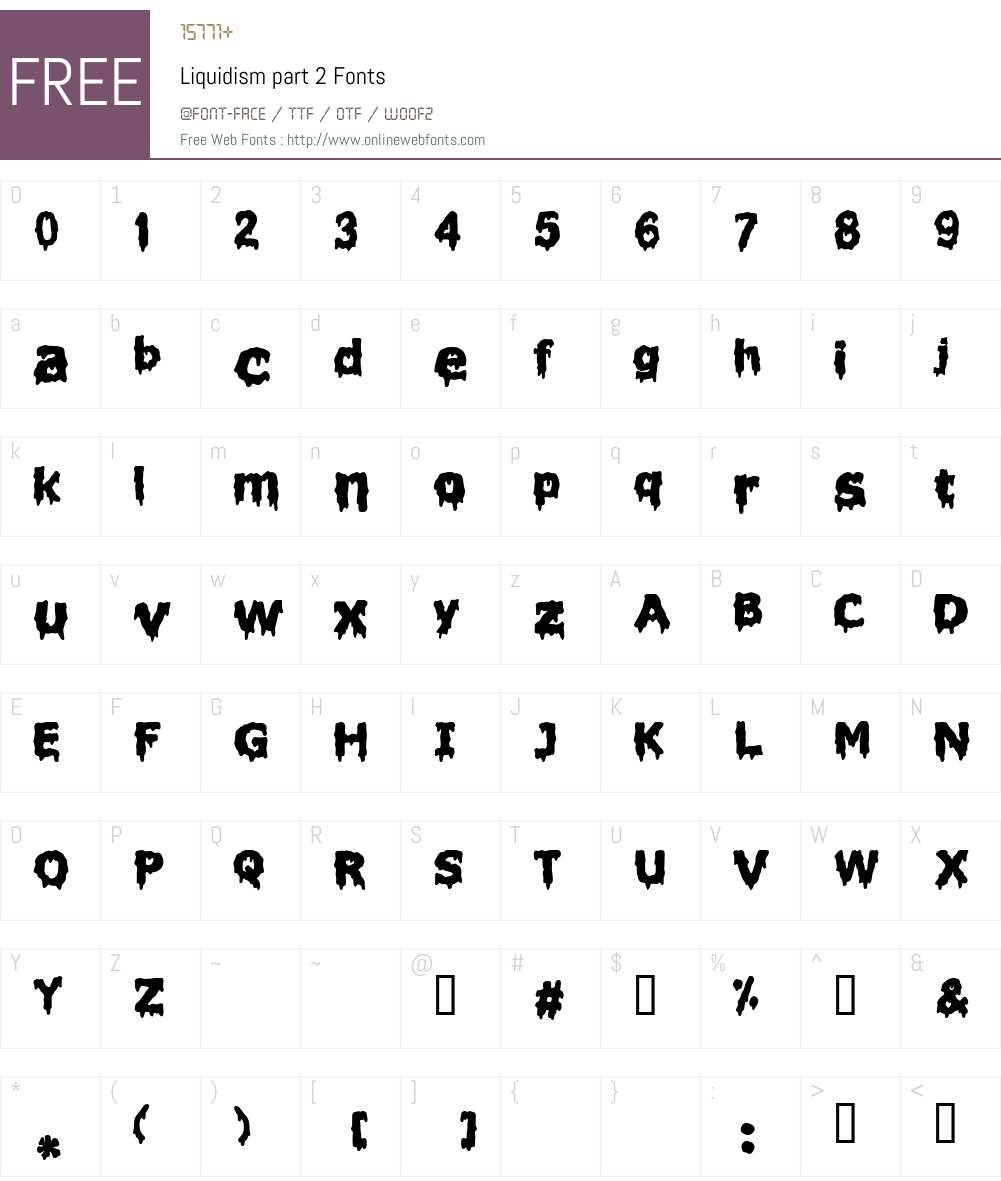 Liquidism part 2 Font Screenshots