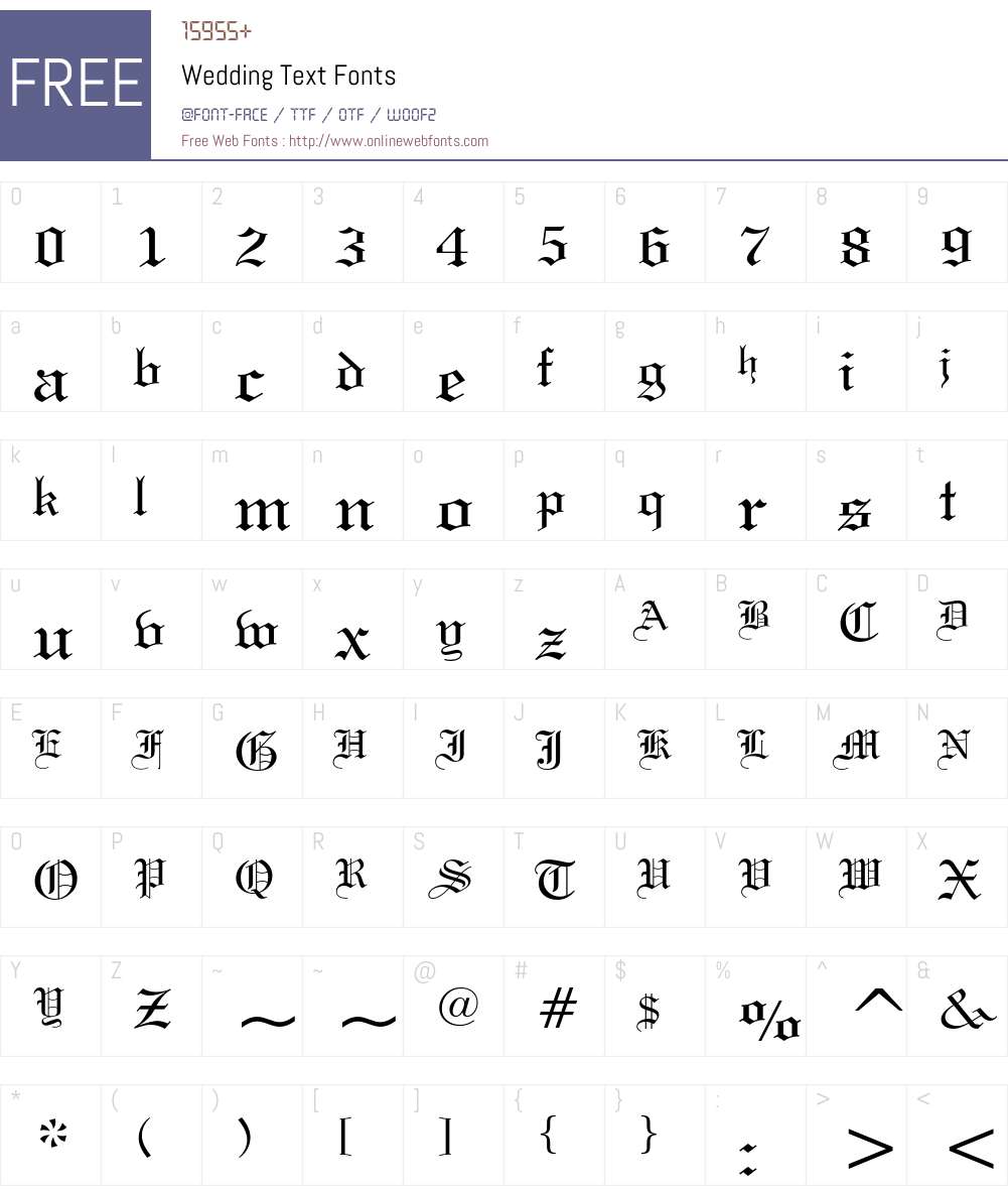 Wedding Text Font Screenshots